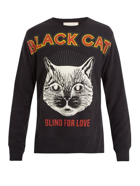 black cat sweater gucci|gucci feline necklace.